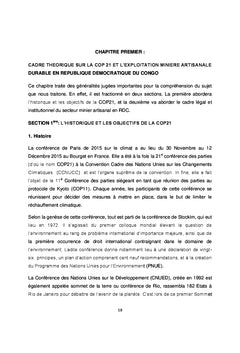 Impact de COP 21 sur l'exploitation minière artisanale en RD.Congo