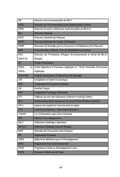 Analyse des effets de la sécurisation foncière de MCA-Sénégal