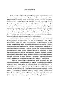 Le Refus de l'Autobiographie Traditionnelle: