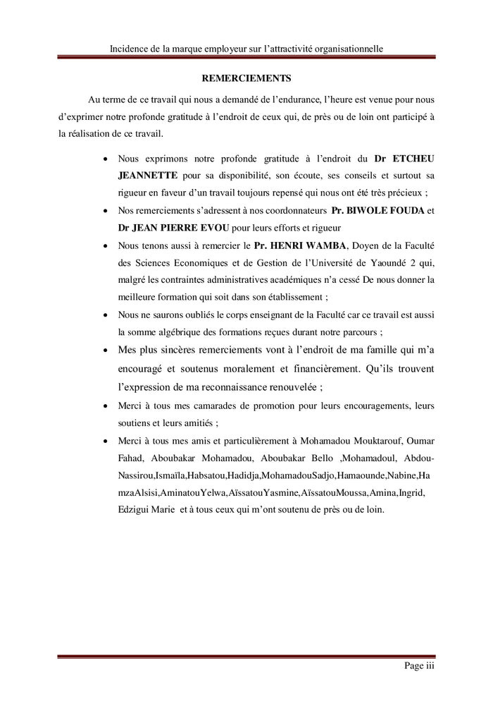 Incidence de la marque employeur sur l'attractivité organisationnelle