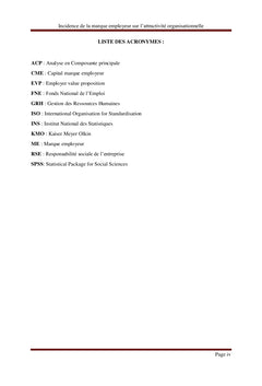 Incidence de la marque employeur sur l'attractivité organisationnelle