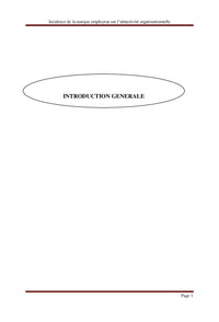 Incidence de la marque employeur sur l'attractivité organisationnelle