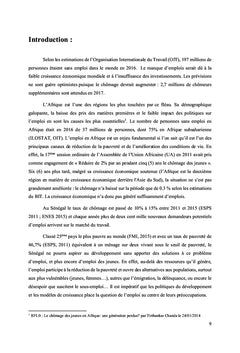 Genre et Marché de l'Emploi au Sénégal