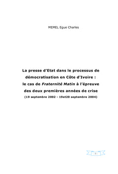 Fraternité Matin et la crise ivoirienne de 2002 à 2004
