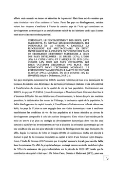 Analyse des determinants de la croissance economique des pays de l'UEMOA et des BRICS