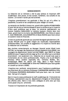 Etude d'impacts socioéconomiques du projet Kibali à l'est de la RDC