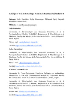 Émergence de la biotechnologie et son impact sur le secteur industrie