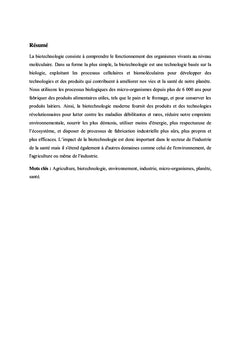 Émergence de la biotechnologie et son impact sur le secteur industrie