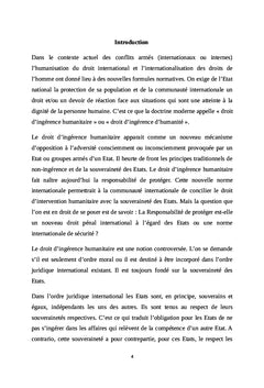 Du Droit d'ingérence humanitaire à la Responsabilité de protéger