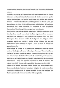 Du Droit d'ingérence humanitaire à la Responsabilité de protéger