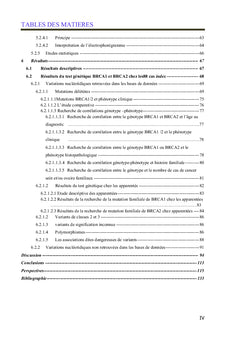 Génétique des cancers familiaux du sein et/ou de l'ovaire