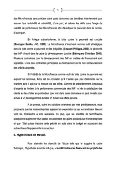 Microfinance et défis du financement rural en Afrique subsaharienne