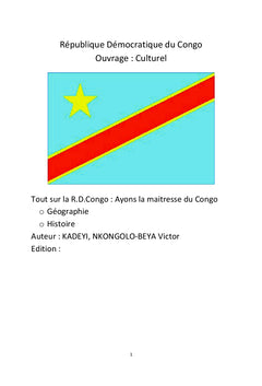 Ayons la maîtrise de la R.D. Congo