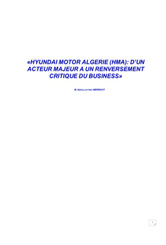 HYUNDAI MOTOR ALGERIE: Une Concession Automobile en Haut Risque
