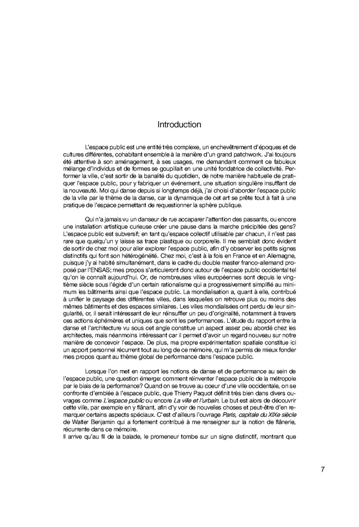 Performer la ville - quand la danse réinvente l'espace public