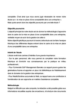 MISE EN PLACE DE LA COMPTABILITE DANS UNE ENTREPRISE :