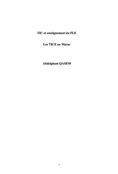 TIC et enseignement du FLE