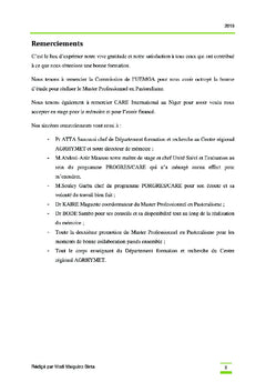 Dynamique organisationnelle des femmes en milieu pastoral au Niger