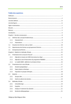 Dynamique organisationnelle des femmes en milieu pastoral au Niger