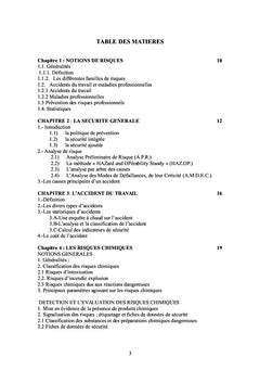 Progrès récents en matière d'hygiène et de sécurité