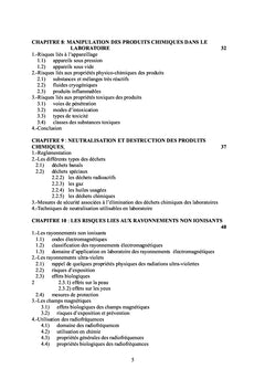 Progrès récents en matière d'hygiène et de sécurité