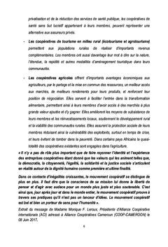 La Bonne Gouvernance Coopérative Africaine Pour Le Développement Local