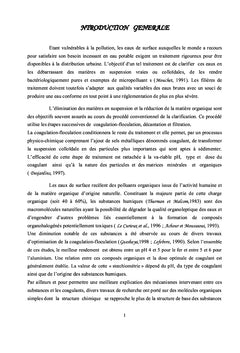 Coagulation des acides organiques par le sulfate d'aluminium