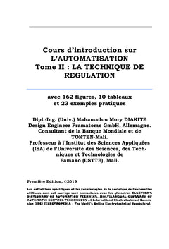 Cours d'introduction sur L'AUTOMATISATION