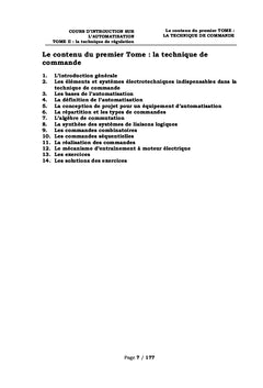 Cours d'introduction sur L'AUTOMATISATION