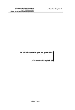 Cours d'introduction sur L'AUTOMATISATION