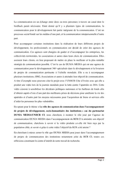 Agence de communication et institutions partenaires