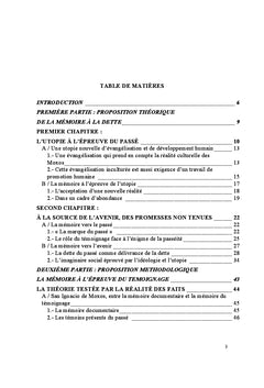 L'usage de la mémoire pour fonder une utopie