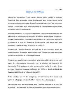 LA TRÉSORERIE: Indicateurs de l'équilibre financier d'une entreprise