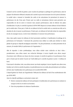 Les tableaux de bord et la performance de l'entreprise