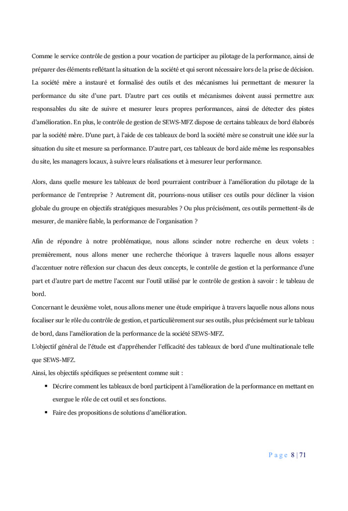 Les tableaux de bord et la performance de l'entreprise