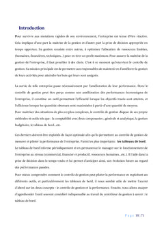 Les tableaux de bord et la performance de l'entreprise