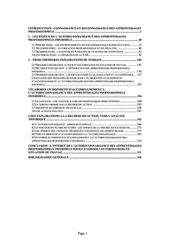 Reconnaissance des apprentissages professionnels informels