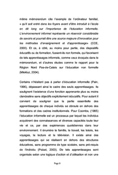 Reconnaissance des apprentissages professionnels informels