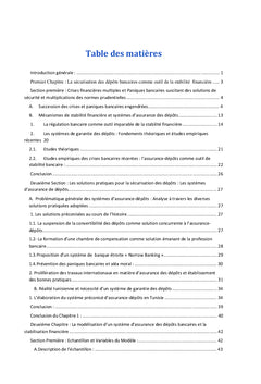 L'assurance des dépôts bancaires et la stabilité financière