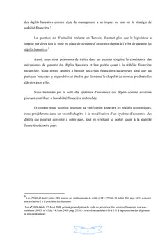 L'assurance des dépôts bancaires et la stabilité financière