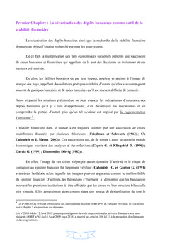 L'assurance des dépôts bancaires et la stabilité financière