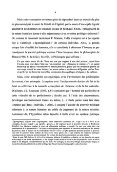 Nature humaine et politique dans la pensée politique de J.-J. Rousseau