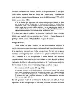 Nature humaine et politique dans la pensée politique de J.-J. Rousseau