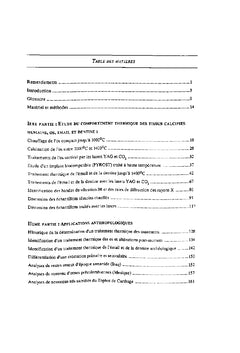 Etude des caractéristiques biophysiques des tissus calcifiés incinérés