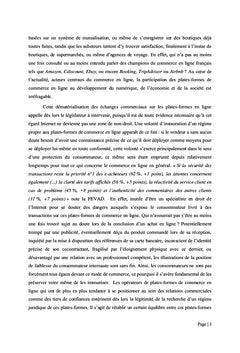 Le droit des plates-formes de commerce en ligne