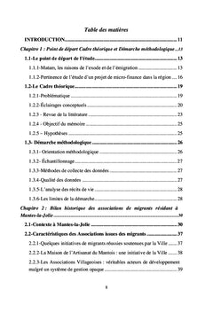 Pertinence de la micro finance dans les régions d'origine des migrants