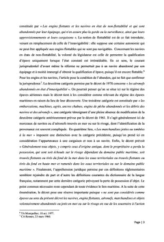 Le droit des épaves maritimes