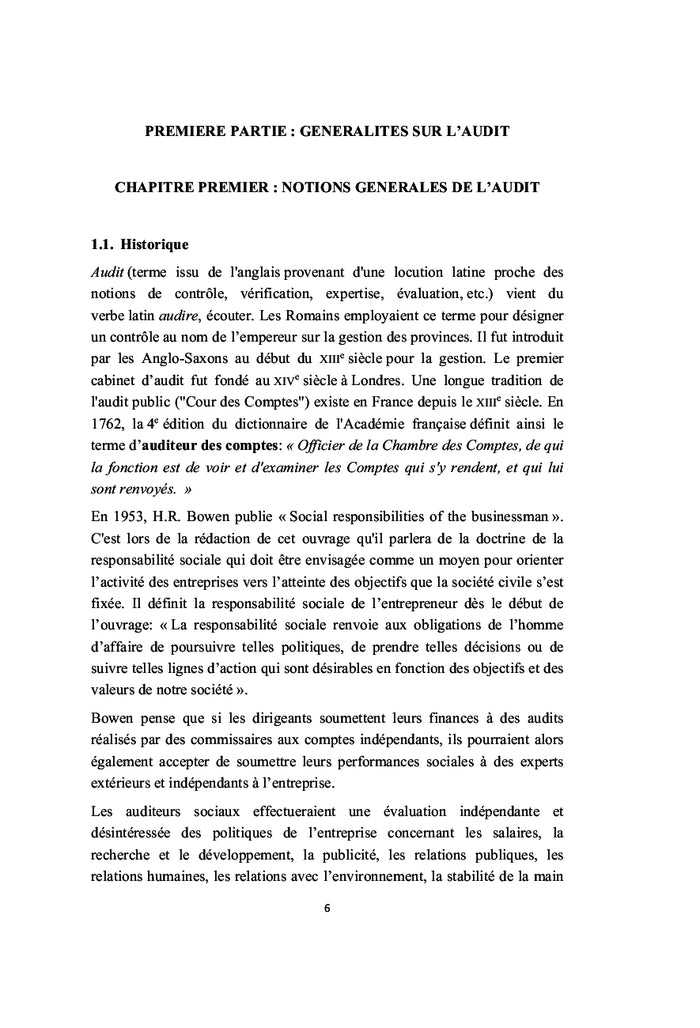 L'audit & contrôle de gestion