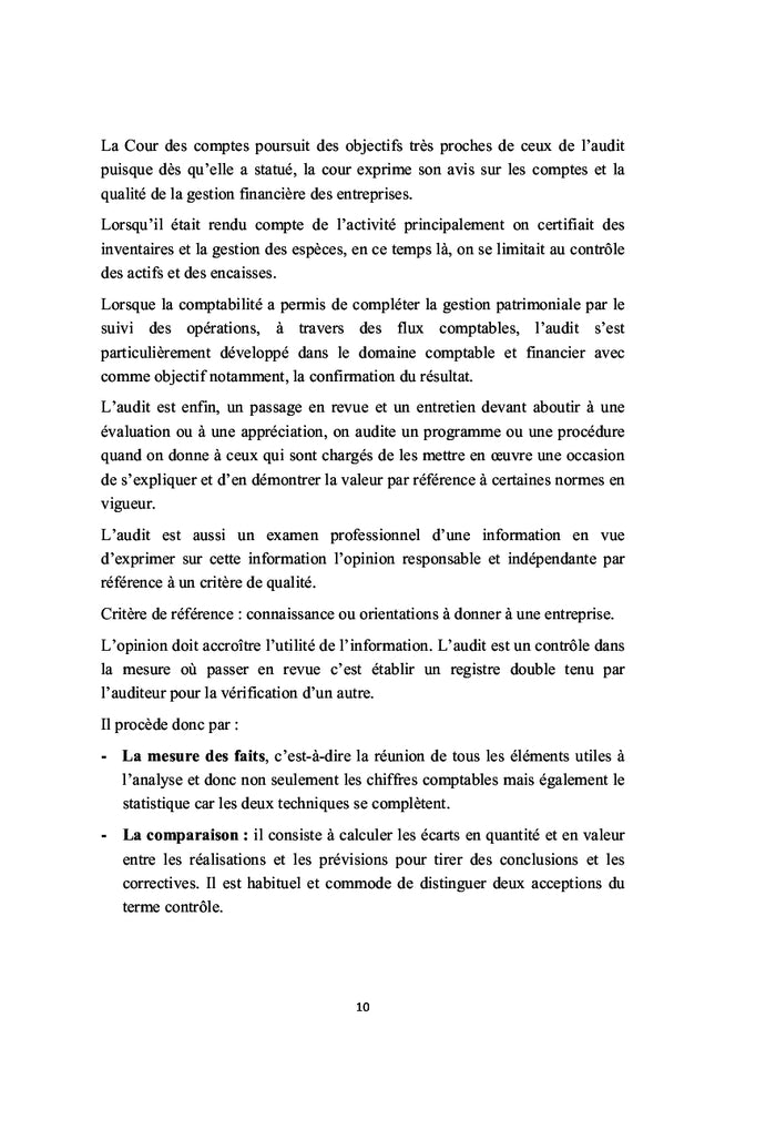 L'audit & contrôle de gestion