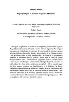 Discipline budgétaire et financière des gestionnaires publics